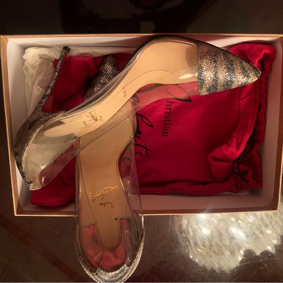 Christian Louboutin Debout 100 Glit/Siren PVC - Picture 3 of 4